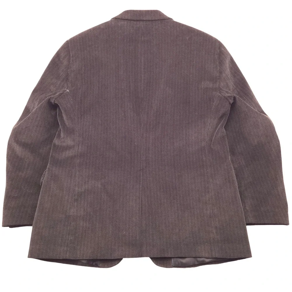 Dockers Herringbone Corduroy Blazer‎ Jacket Notch Lapel Charcoal Mens 46R